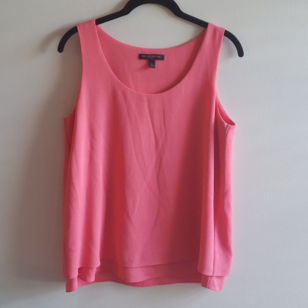 Banana Republic Dressy Coral Tank Top Size Small